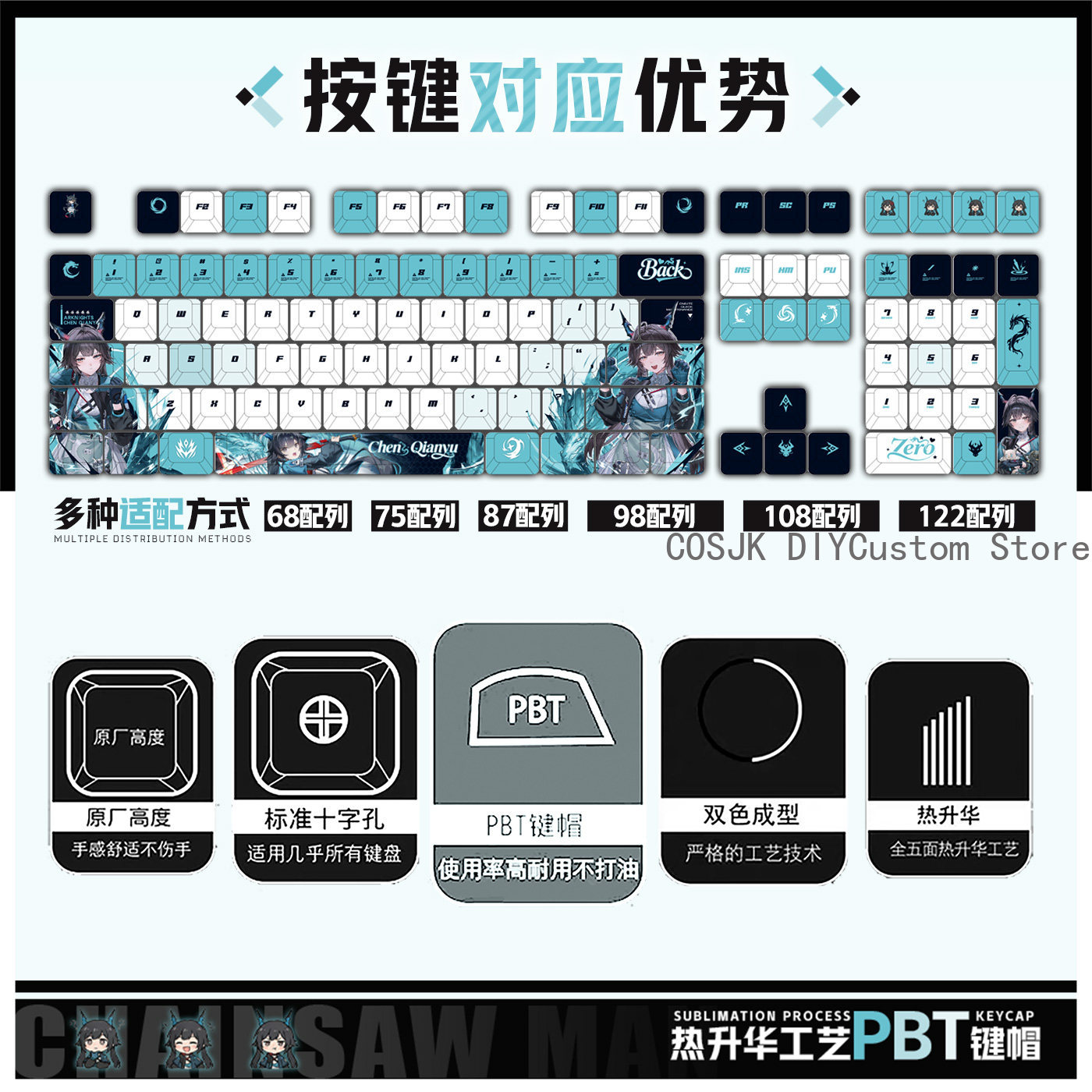 Set di 122 Tasti Anime Chen Qi - Gaming Accessories Anime recensione e prezzo
