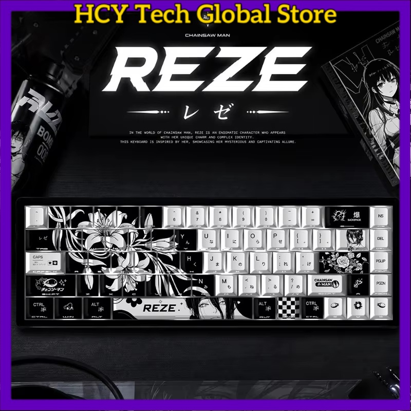 HCY Reze 5.0 Anime Keycaps a T - Gaming Accessories Gifts For Men recensione e prezzo