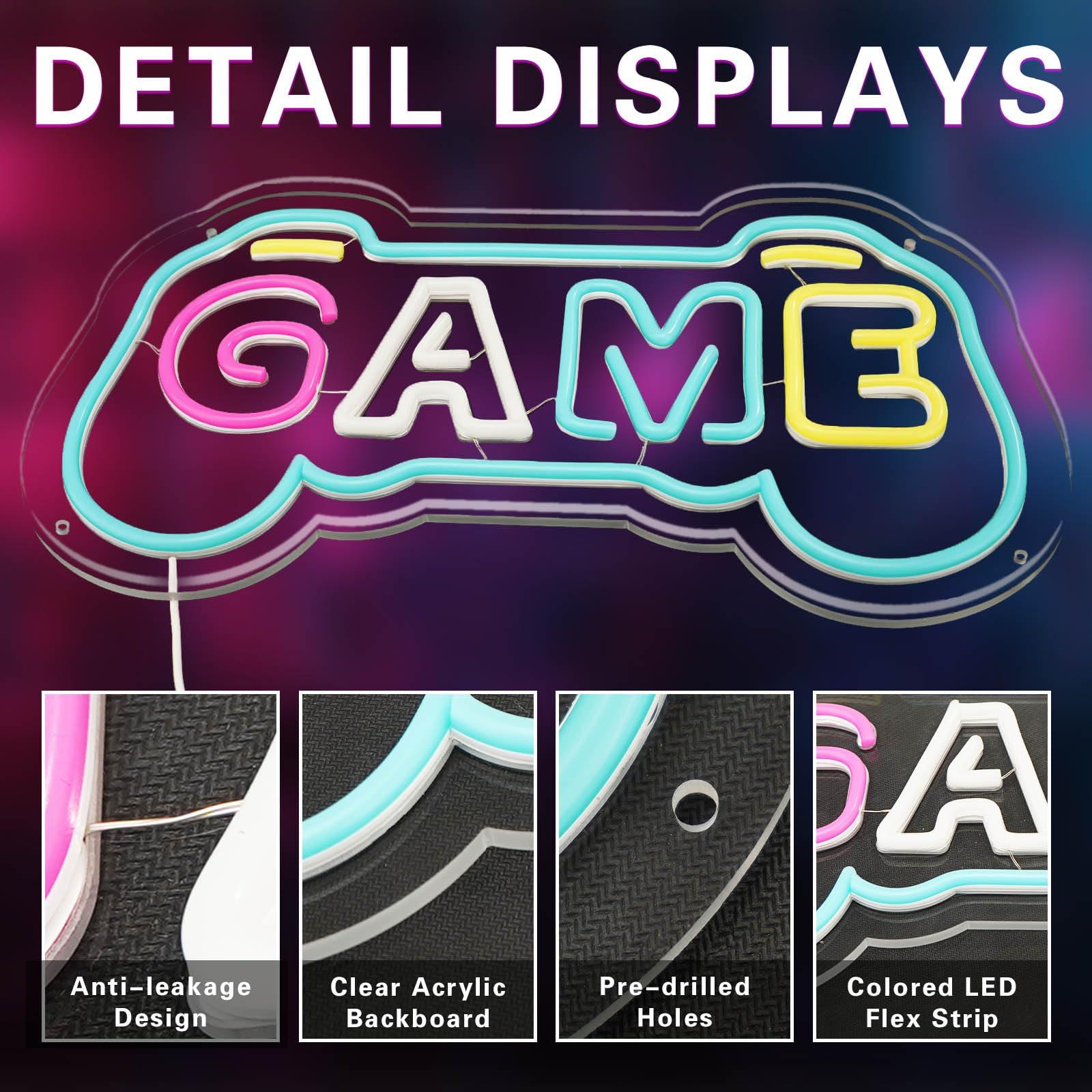 Insegna al Neon a Forma di Gam - Gaming Accessories Gifts For Men recensione e prezzo