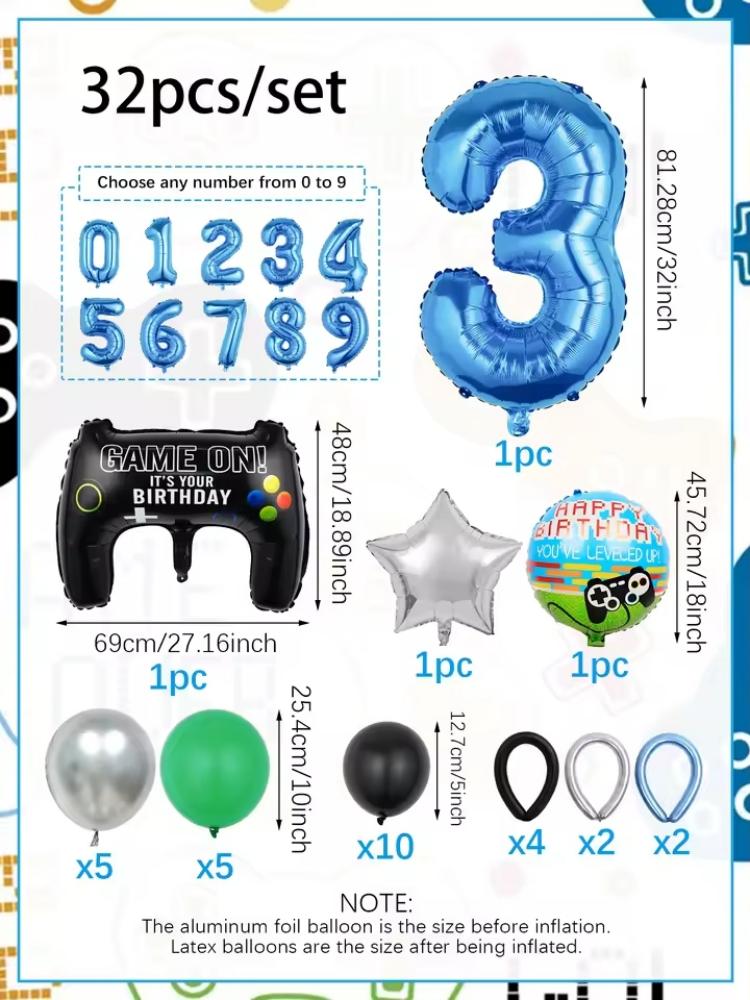 Kit di 32 Palloncini a Tema Vi - Gaming Accessories For Room recensione e prezzo